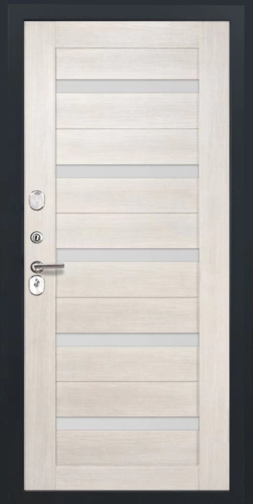 Входная дверь ДвериПРО Модель L-48 СБ-1 (ст. белое, 16мм, беленый дуб) DPRO195817 внутренняя сторона