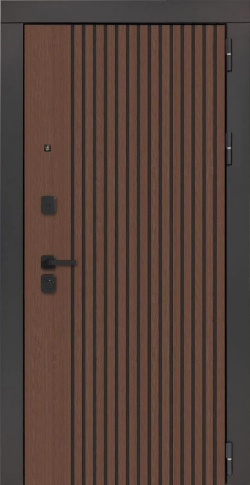 Входная дверь ДвериПРО Модель 3КЛ-1106 ФЛЗ-23 Веллуто бьянко DPRO228328 внешняя сторона