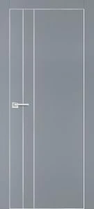 Межкомнатная дверь PX-14  AL кромка с 4-х ст. Серый матовый
