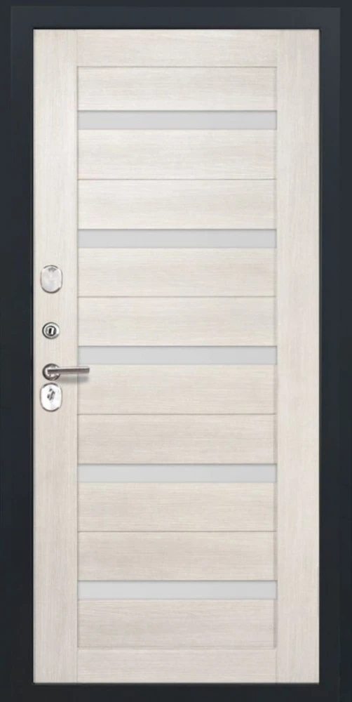 Входная дверь ДвериПРО Rosna СБ-1 (ст. белое, 16мм, беленый дуб) DPRO200515 внутренняя сторона