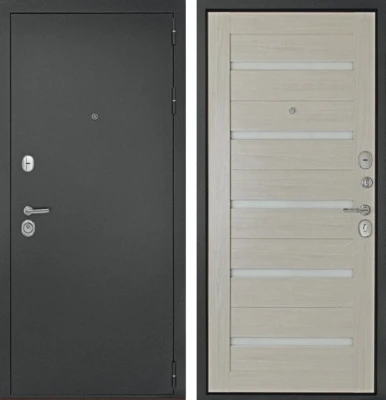 Дверь Рубикон Царга Серебро Лиственница беленая