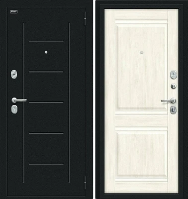 Дверь Браво Некст Kale Букле черное/Nordic Oak