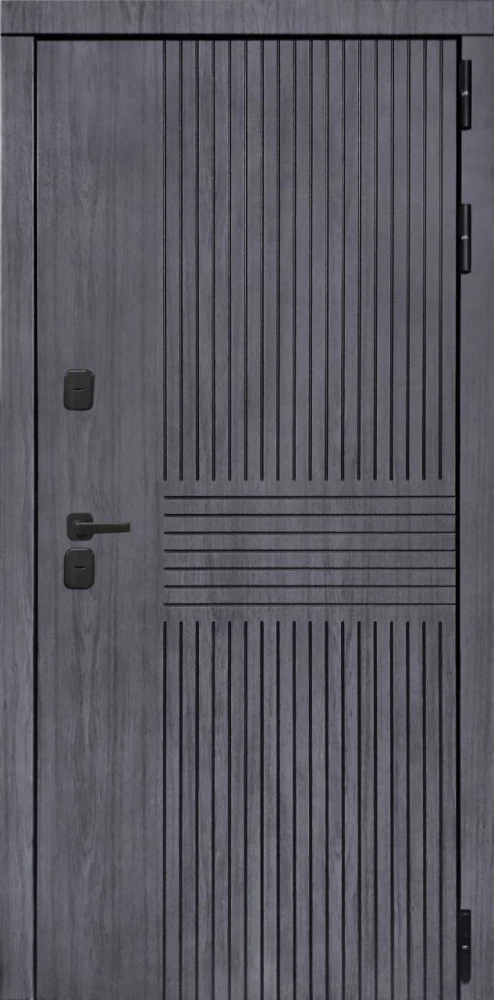 Входная дверь ДвериПРО Берген СБ-3 Листв. бел. (21 Беленый дуб) DPRO226149 внешняя сторона