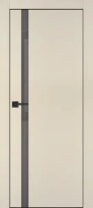 Межкомнатная дверь PX-8  черная кромка с 4-х ст. Бежевый матовый