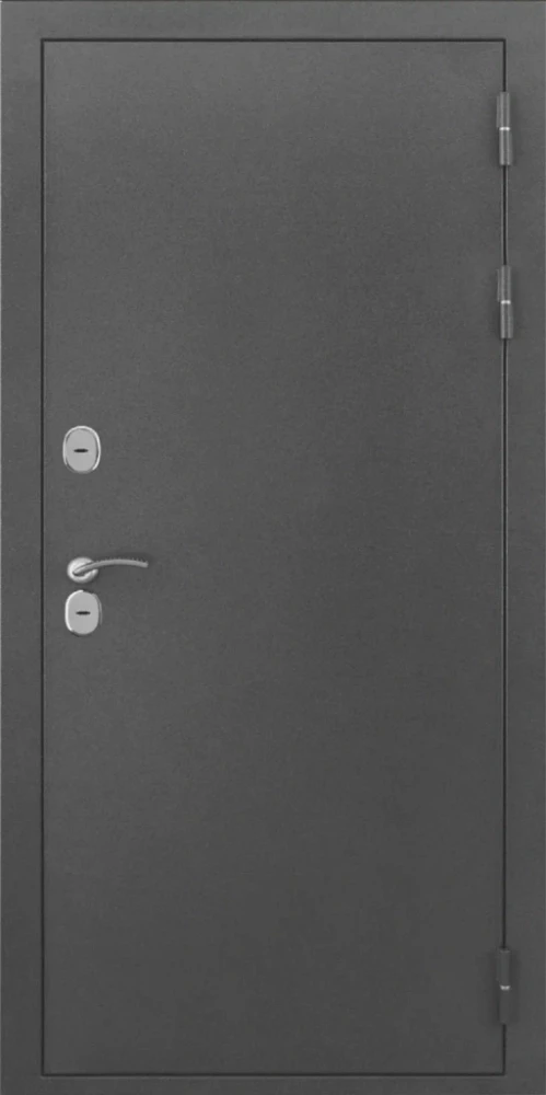 Входная дверь ДвериПРО Термо серебро ФЛЗ-618 Черный кварц DPRO222452 внешняя сторона