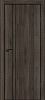Межкомнатная дверь P-20  черный молдинг PET,  кромка ABS черная c 4-х ст. Дуб темный